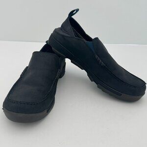 OluKai NA'I Leather Loafers Slip On Shoes Mens Sz 10 Black  10336-4040